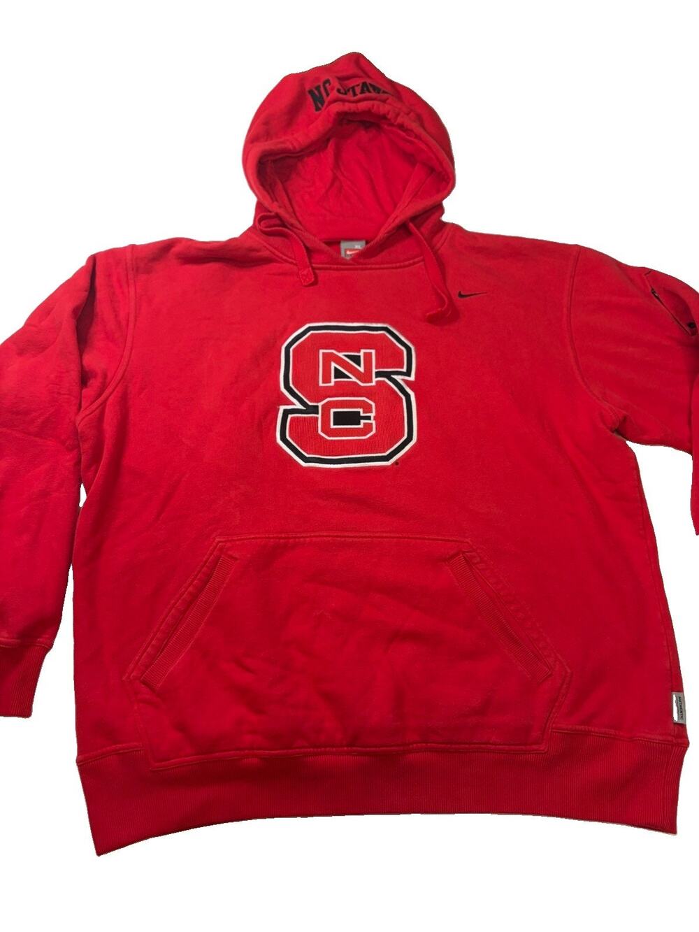 Nike Team Hoodie Men’s XL NC State Wolfpack Red Embroidered NCAA Pullover